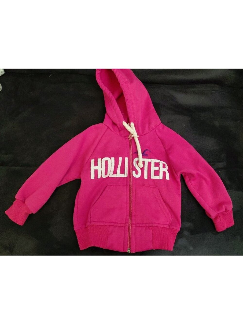 Hollister Vintage Childs Full Zip Hoodie Logo Pink 2T